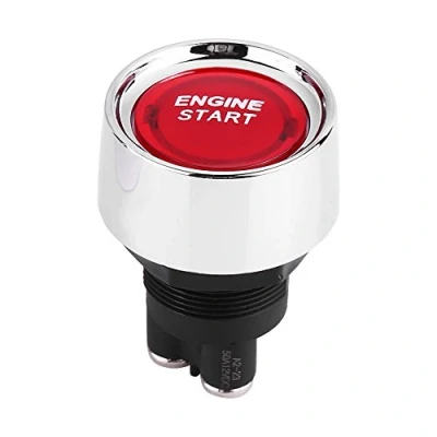 Afbeelding van 12 V 24 50 A auto motor startknop waterdicht voertuig start drukknop schakelaar ontsteking starter [rood]