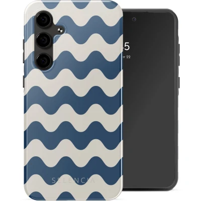 Afbeelding van Selencia Hoesje Geschikt voor Samsung Galaxy S24 FE Vivid Backcover Wave Vibes Classic Blue