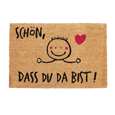 Afbeelding van Relaxdays deurmat kokos 60 x 40 cm antislip schoonloopmat kokosmat binnen &amp; buiten