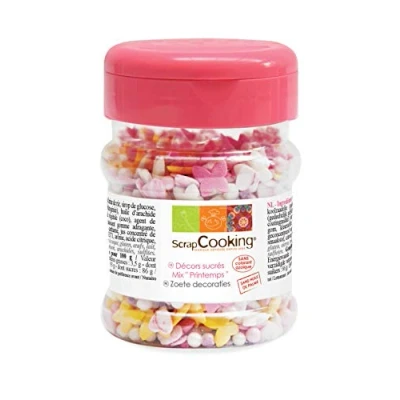 Afbeelding van ScrapCooking Pot met zoete decoraties, mix lente, 120 g