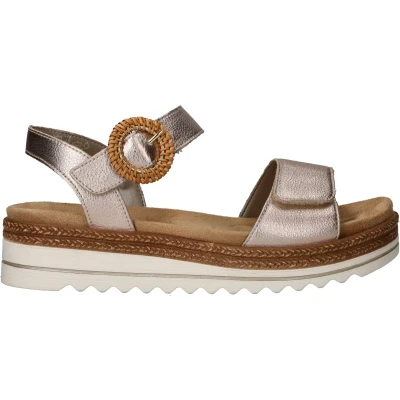 Afbeelding van Remonte Sandalen met plateauzool, Dames, Maat: 44, Rosa Leer