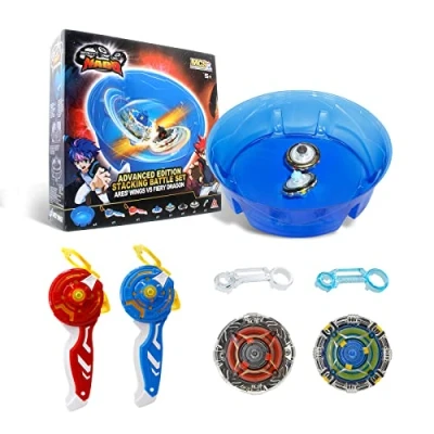 Afbeelding van Infinity Nado Battle Set, met 2 tollen, stapelbaar, stuks en ringen, speelgoed voor kinderen vanaf 5 jaar