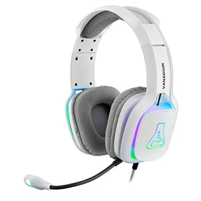 Image de Casque Gaming filaire RGB The G Lab Korp Vanadium Blanc