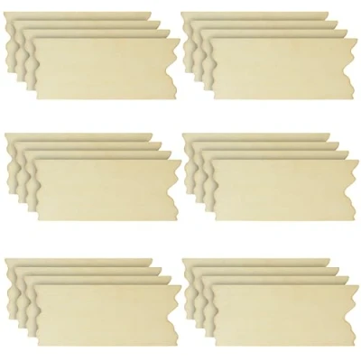 Afbeelding van Belle Vous 24 Pak Onbewerkt Houten Schijven L17,6 x B7,5 cm Blank Rechthoekig Bord Uitsnedes met Ruwe Randen Voor DIY Kunst &amp; Hobby, Pyrografie, Schilderen, Bruiloft Decoratie