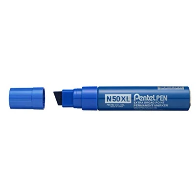 Afbeelding van Pentel N50XL C Permanent Marker, XL, afgeschuinde punt, blauw