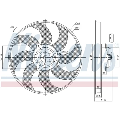 Afbeelding van Nissens Ventilatorwiel motorkoeling 85794