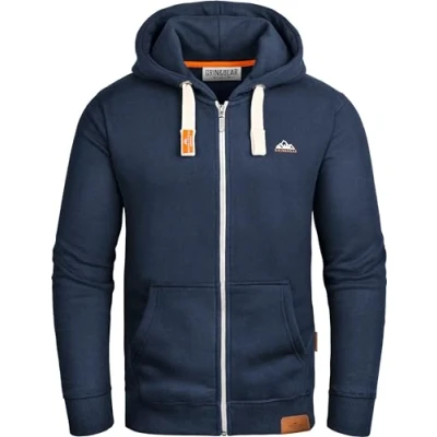 Afbeelding van Grin&amp;Bear GEC022 hoody voor heren, Navy Blauw