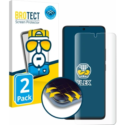 Afbeelding van BROTECT Screenprotector voor Xiaomi Redmi Note 13 Pro 5G Folie Beschermfolie transparant volledig dekking (2 Stuks)