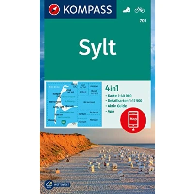 Afbeelding van KOMPASS Wanderkarte 701 Sylt mit Ortsplänen 1:40.000