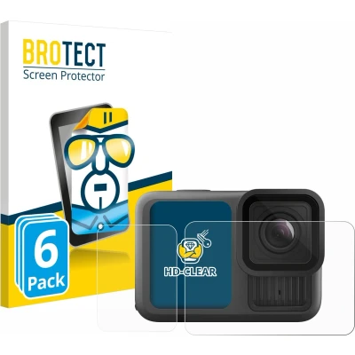 Afbeelding van BROTECT Screenprotector voor GoPro Hero 13 Black Folie Beschermfolie transparant (6 Stuks)