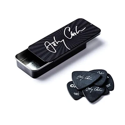 Afbeelding van Dunlop Johnny Cash Pick Tin signature plectrum