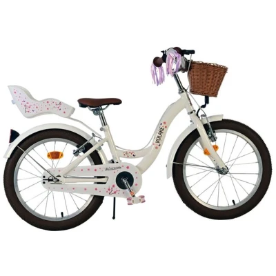 Afbeelding van Volare Blossom Kinderfiets Meisjes 18 inch Wit Twee handremmen