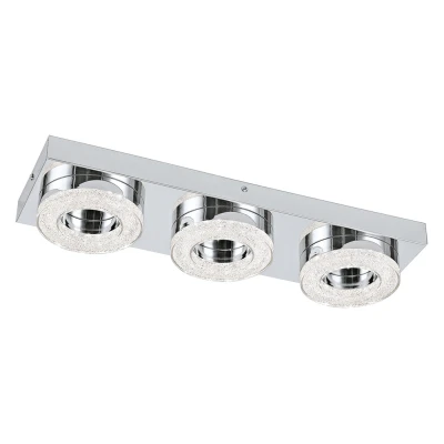 Afbeelding van EGLO Fradelo Wand/Plafondlamp 3 Lichts Chroom, Helder