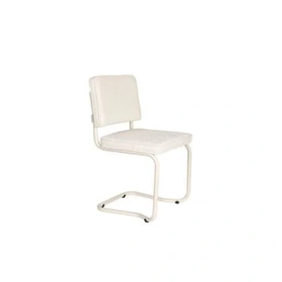 Afbeelding van Zuiver Ridge Kink Eetkamerstoelen Soft Off White Set van 2