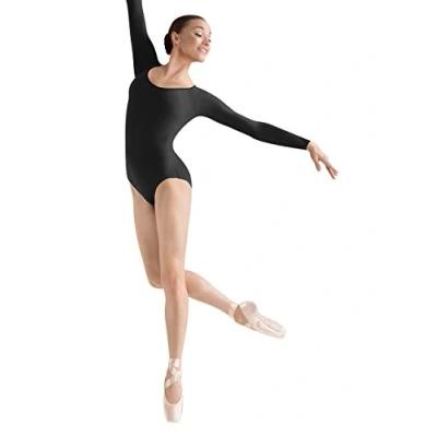 Afbeelding van Bloch Dance Lepsi Microlux damesbody met lange mouwen, maat S, zwart