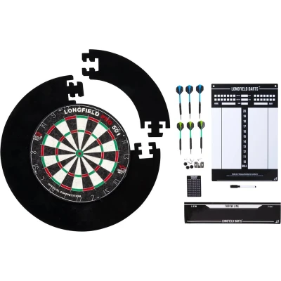 Afbeelding van Longfield Darts Tournament Dartbord Met Toebehoren Zwart 8 delig