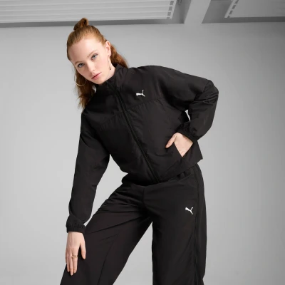 Afbeelding van DARE TO Oversized afritsbare geweven jack voor Dames, Zwart, Maat S PUMA
