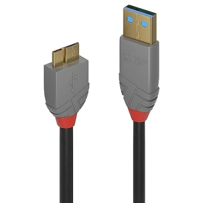 Afbeelding van LINDY USB kabel 3.2 Gen1 (USB 3.0 / 3.1 Gen1) A stekker, micro B stekker 0.50 m Zwart 36765