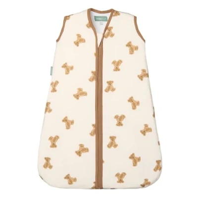 Afbeelding van molis&amp;co babyslaapzak tog 1 100% katoen (Oeko TexX) luierwissel met eenvoudige ritssluiting slaapzak voor baby&#039;s, meisjes en jongens teddy (6 tot 18 maanden)