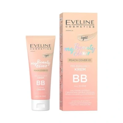 Afbeelding van Eveline, BB + CC crème, Mijn Schoonheid Elixir Voedende Crème Alles In Eén Lichte Perzik Dekking 30ml (Lichte perzik)