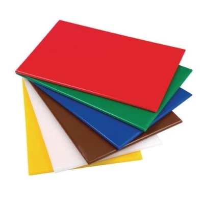 Image de Planche à découper 600 x 450 12 mm jaune haute densité Hygiplas Polyéthylène