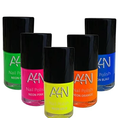 Afbeelding van Set van 5 neon nagellak
