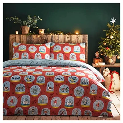 Afbeelding van furn. 12 dagen dekbed kerstkoning rood