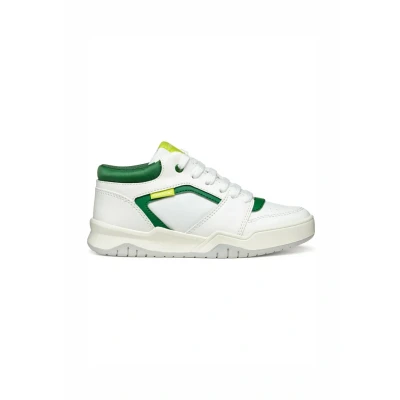 Afbeelding van Geox Perth Sneakers laag voor kinderen, Maat: 37, White green Kunststof/ textiel