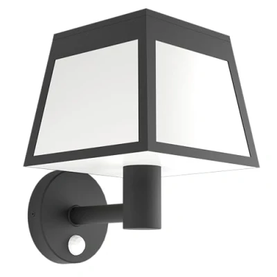 Afbeelding van EGLO Altilia Solar Wandlamp Buiten zonne energie LED 20 cm Zwart/Wit
