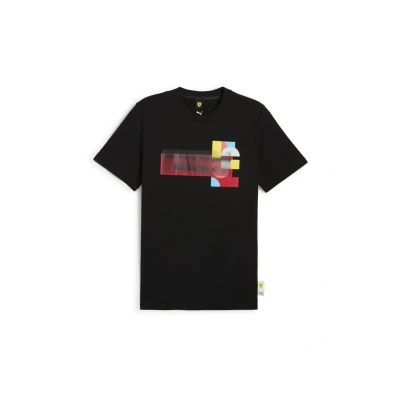 Afbeelding van Puma Scuderia Ferrari RACE Graphic Tshirt print, Heren, Maat: Small, Black