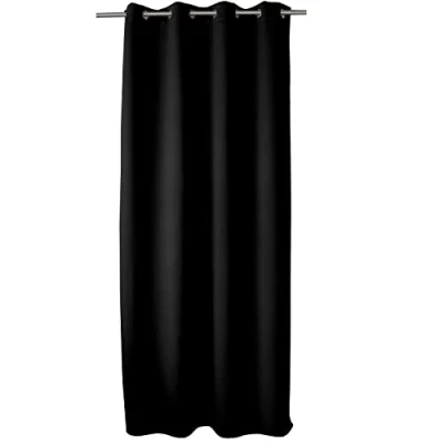Image de ED ENJOY HOME Rideau Occultant avec 8 Oeillets Polyester Noir 140x240 cm