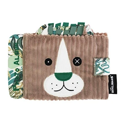 Afbeelding van Les Déglingos Babyfotoalbum Jelekros de leeuw 10 hoezen x 15 cm ideaal voor kinderdagverblijf gerecyclede vulling beige