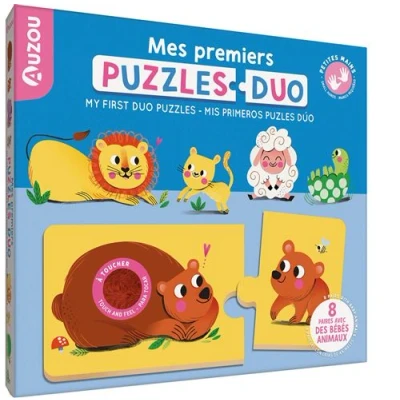 Image de Jeu d&#039;éveil Auzou Mes premiers puzzles duo à toucher Bébés animaux