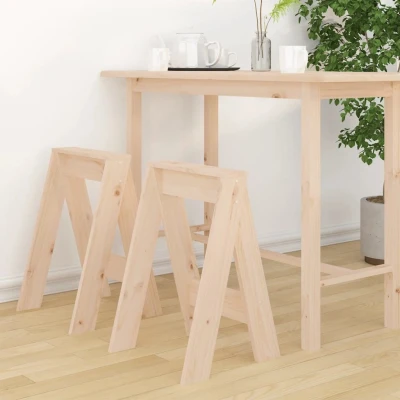 Afbeelding van Krukken 2 st 40x40x60 cm massief grenenhout