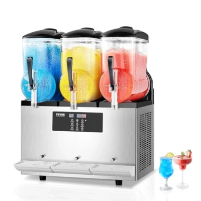 Image de VEVOR Machine à Granité Granitas Commerciale 3 Réservoirs de 12 L Boisson Glacée