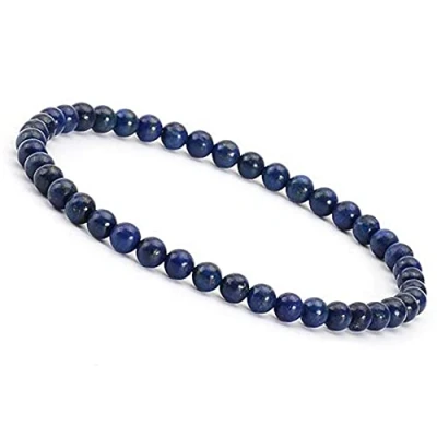 Afbeelding van Unique Gems Discrete edelsteenarmband voor dames, chakra kralen, boeddhistische bescherming, 4 mm diameter, Edelsteen, Lapis lazuli