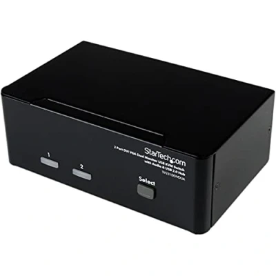 Afbeelding van KVM 2 Poort Schakelaar Startech SV231DDVDUA