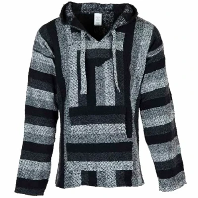 Afbeelding van Siesta baja capuchontrui, Mexicaanse Jerga met capuchon, hoodie voor dames en heren, Grijze tinten