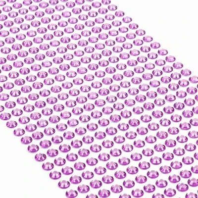 Afbeelding van Movoja Lilane 624 stuks 5 mm ronde strass steentjes om te versieren en knutselen, stenen op plakken, decoratieve stenen, paarse
