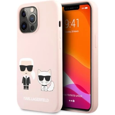 Image de Karl Lagerfeld Coque en silicone pour iPhone 13 Pro rose