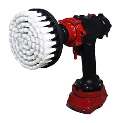 Afbeelding van Hoogwaardige boorborstel, extra zacht, wit, 13 cm. Geen krassen op de oppervlakken. Geschikt voor tapijten, leer, wandtapijten, meubels, auto interieur, glasreiniging