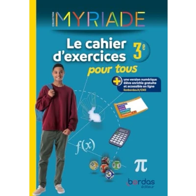 Afbeelding van MYRIADE MATHS 3E CAHIER D&#039;EXERCICES POUR TOUS