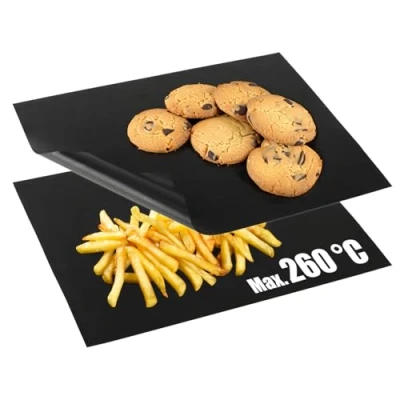Afbeelding van Bakpapier herbruikbaar duurzame bakfolie voor ovens tot 260 C met antiaanbaklaag aan beide zijden 33 x 40 cm