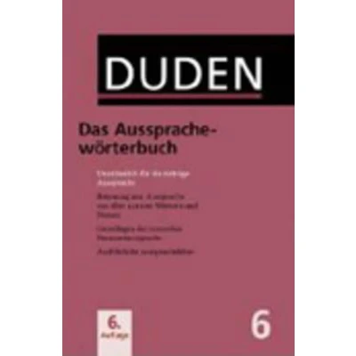 Afbeelding van Duden 06. Das Aussprachewörterbuch