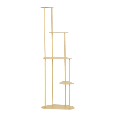 Afbeelding van Fonda Plantentafel L47,5 x B27 H140 cm Metaal Lichtgeel