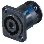 Afbeelding van Neutrik NL4MP ST kabel connector speakON Zwart Draadconnectoren (speakON, Zwart, Polyamide, 250 V, 40 A, 30 80 C)