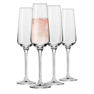 Afbeelding van Krosno Avant Garde Collection Champagneglazen, set van 4, 180 ml, collectie Garde, perfect voor thuis, restaurants en feesten, vaatwasmachinebestendig