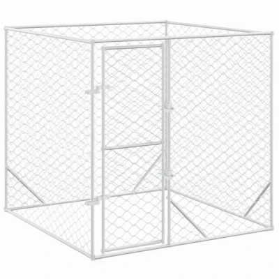 Afbeelding van vidaXL Hondenkennel voor buiten 2x2x2 m gegalvaniseerd staal zilver