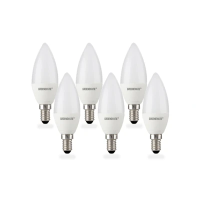 Afbeelding van E14 LED Kaarslamp 5W Warm Wit 6 Pack
