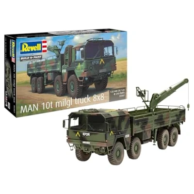 Afbeelding van 1:35 Revell 03367 MAN Kat1 10t Milgl 8x8 Truck Duits Militair Terreinvoertuig Plastic Modelbouwpakket